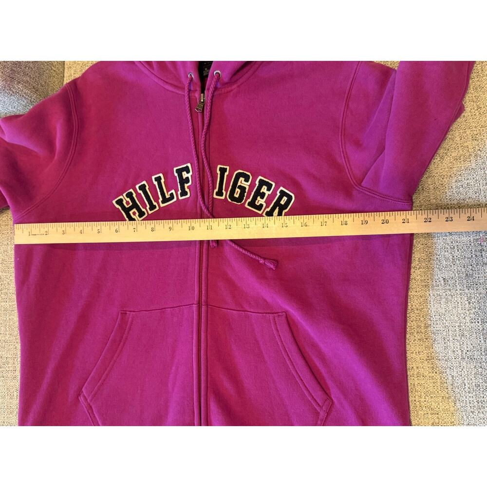 Tommy Hilfiger Purple Full Zip Up Hoodie Fleece Jacket Sweat Women's Sz XL - Picture 6 of 10